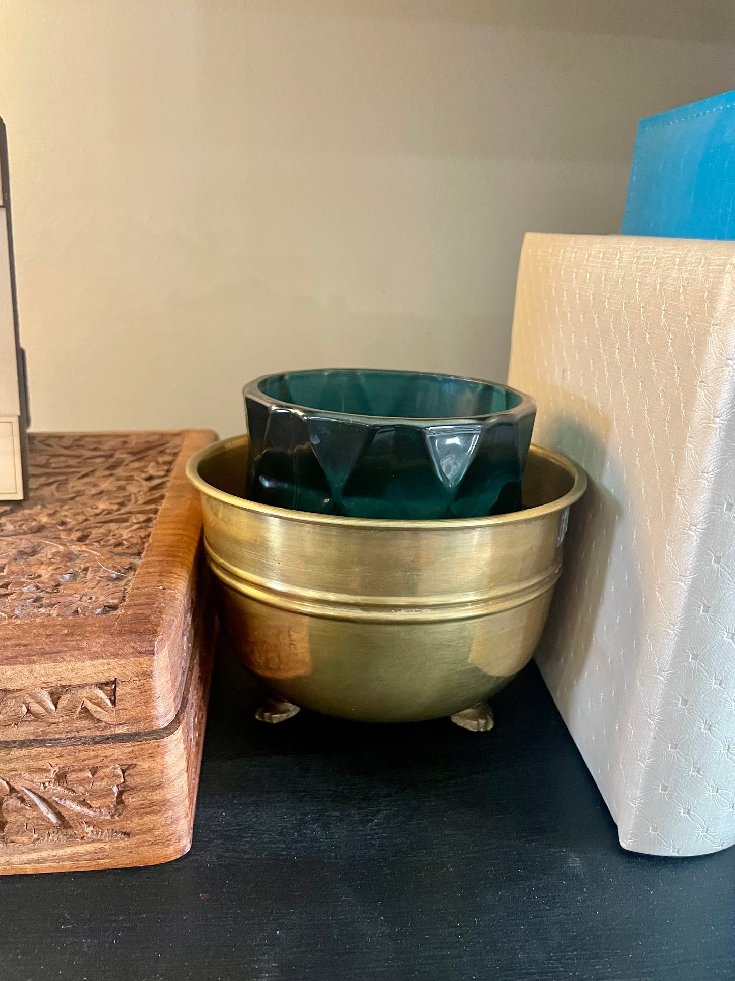 Small brass planter