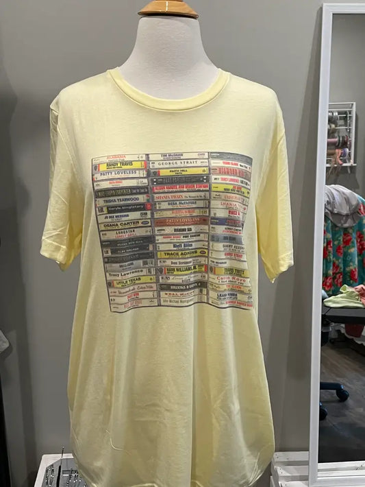 Country Cassette Tapes Graphic T-Shirt