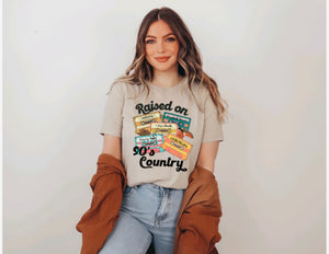 Raised on 90s Country Graphic T-shirt