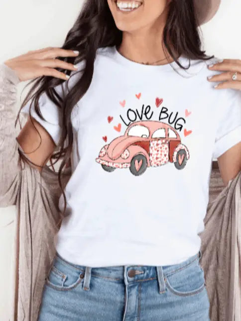 Love Bug Valentine Graphic T-Shirt